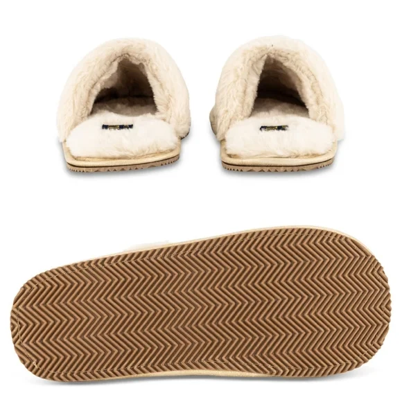 Polo Ralph Laurens Summit Scuff II Slippers in Gold Metallic w/ Cream - Picture 5 of 14